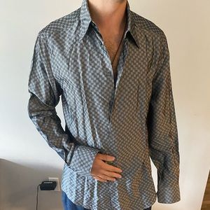 Versace Grey Button Down